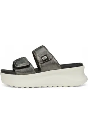 Hey dude Para mulher. HD41760 Sandálias Delray Slide Classic Silver (38), , 5 a 8cm, Nenhum, Casual