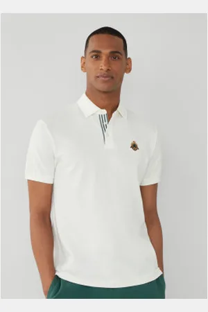 Hackett Para homem. HM563267 Polo Heritage Trim (S), Casual, Algodão, Manga curta