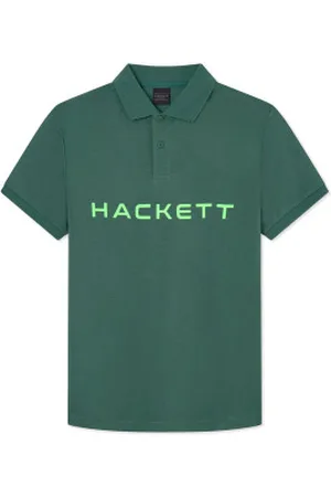 Hackett Para homem. HM563104 Polo essencial verde (S), Casual, Algodão, Manga curta