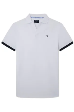Hackett Para homem. HM563280 Polo Swim Trim (XS), Casual, Algodão, Manga curta