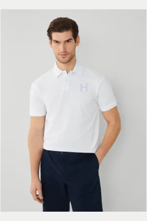 Hackett Para homem. HM563310 Pólo Heritage H Logo (XXL), Casual, Algodão, Clássico, Manga curta