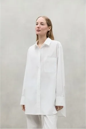 ECOALF Para mulher. MCWGASRANDRE0349S24-000 Camisa Andrea branca (M), , Casual, Manga comprida, Lyocell, Algodão orgânico, Sustentável