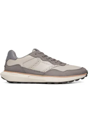 Cole Haan Para homem. C37778 Grandpro Ashland Runner sapatos de couro cinzento (41), Plano, Cordão, Casual, Cinza