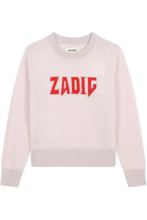 Zadig & Voltaire Para menina. X60204 Camisola de malha cor-de- (10Años= 138cm), Casual, Lã, moda infantil