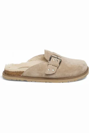 Steve Madden Para mulher. SM11003242 Socas Evergreen em pele cinzenta (36), Couro, Plano, Nenhum, Casual