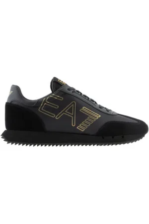 EA7 Unisex. X8X101_XK257 Sapatilhas Preto e branco Vintage preto (42), Plano, Cordão, Casual