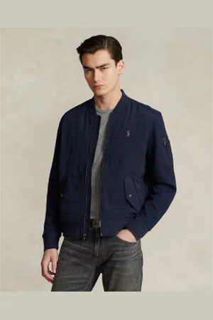 Ralph Lauren Para homem. 710900848002 Casaco bomber híbrido azul-marinho (S), Casual, Náilon, Manga comprida