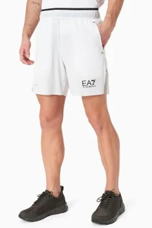 EA7 Para homem. 8NPS07_PN6TZ Bermuda Pro branca (XS), , Esportivo, Multisport, Poliéster
