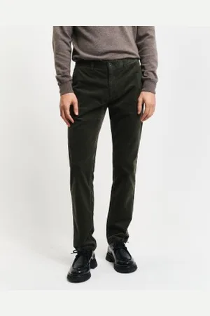 GANT Para homem. 1505319 Calças de bombazina de corte justo em (33/32), Casual, Algodão