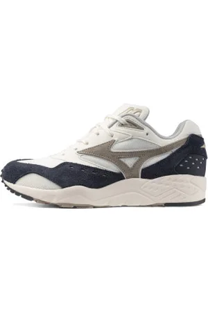 Mizuno Para homem. D1GA2369 Sapatos de couro Contender S branco, azul (40), Plano, Camurça, Cordão, Casual