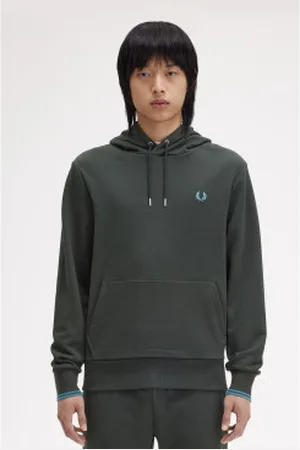 Fred Perry Para homem. M2643 Camisola com capuz e debrum (S), Casual, , Algodão