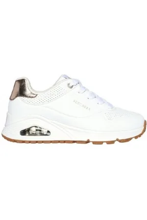 Skechers Para mulher/menina. 310545L Sapatilhas Uno Gen1 Shimmer A branco (30), 3 a 5cm, Cordão, Casual, moda infantil