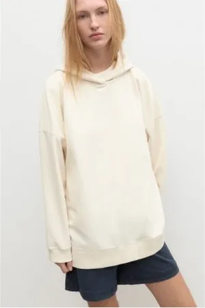 ECOALF Para mulher. GASTPUGLI0861WS23-021 Sweatshirt Puglia branca (XL), , Casual, Manga comprida, Algodão orgânico, Sustentável, Algo