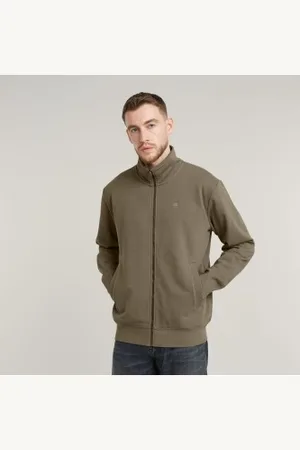 G-Star Para homem. D25122-D566-273 Sweatshirt Nifous com fecho de correr castanho (M), , Casual, Algodão orgânico, Sustentável