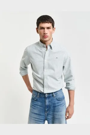 GANT Para homem. 3000232 Camisa às riscas Slim Fit Oxford Slim Fit (L), Casual, Algodão, Manga comprida