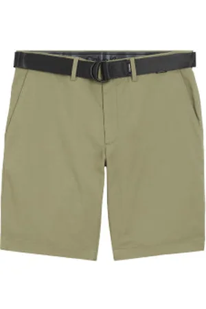 Calvin Klein Para homem. K10K111788 Calções de corte justo com cintura de sarja (32), Casual, Clássico, Algodão orgânico, Sustentável