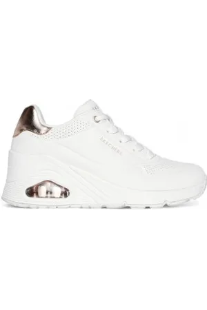 Skechers Para mulher. 177520 Uno Wedge Hi Steps Sneakers (39), 3 a 5cm, Cordão, Casual