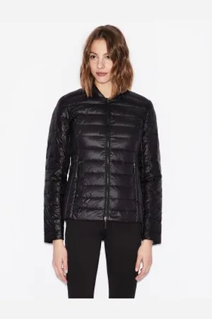 Armani Exchange Para mulher. 8NYB01YNM4Z1200 Casaco acolchoado com fecho de correr (L), Casual, Poliamida, Manga comprida