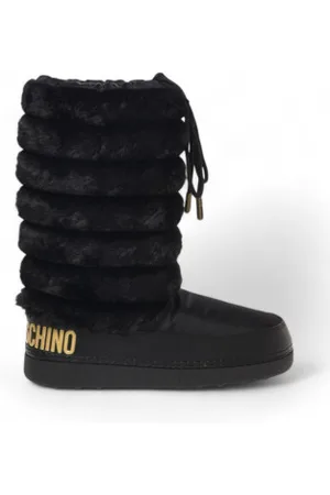 Moschino Para mulher. JA24312G0LISH000 Botas Ski Soft preto (35/36), Plano, 1 a 3cm, Cordão, Casual