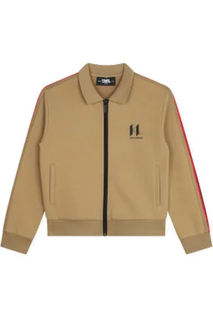 Karl Lagerfeld Para menina. Z30256 Casaco de malha castanho (12Años= 150cm), Marrom, , Casual, Poliéster, moda infantil