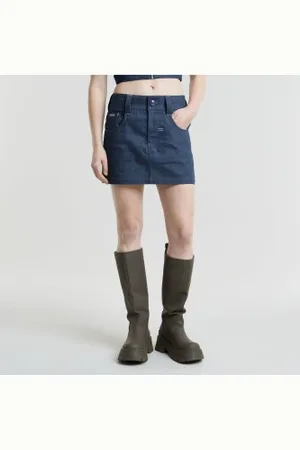 G-Star Para mulher. D25319-D785-001 Origins Bowey Selvedge Skirt (26), Casual, Algodão orgânico, Sustentável