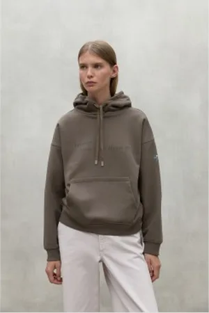 ECOALF Para mulher. MCWGASTBUNOL0800W24-229 Camisola Bunol (S), Marrom, Casual, Algodão orgânico, Sustentável, Algodão Reciclado