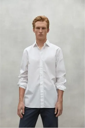 ECOALF Para homem. MCMGASRALFRE0712W24-000 Camisa Alfredo branca (XL), , Casual, Manga comprida, Algodão orgânico, Sustentável