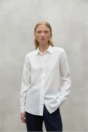 ECOALF Para mulher. MCWGASRTRIMA0177W24-000 Camisa Trima branca (M), , Casual, Manga comprida, Lyocell