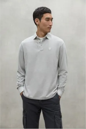 ECOALF Para homem. MCMGAPOTEDSL0820W24-007 Pólo Ted (XL), Casual, Cinza, Manga comprida, Algodão orgânico, Sustentável