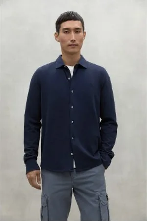 ECOALF Para homem. MCMGASROSCAR0867W24-161 Camisa Oscar Marino (L), Casual, Manga comprida, Algodão orgânico, Sustentável