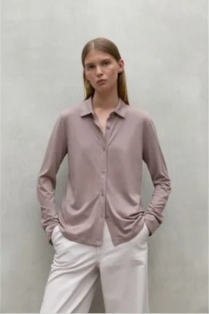 ECOALF Para mulher. MCWGASRLASA00824W24-249 Camisa Lasa cor-de- (M), Casual, Manga comprida, Lyocell