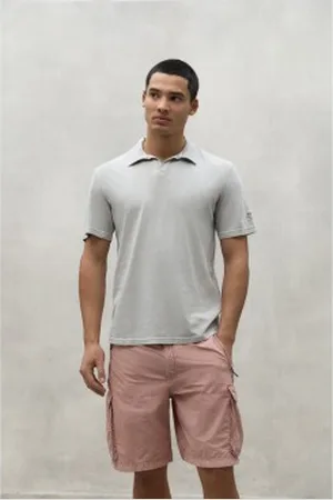 ECOALF Para homem. MCMGAPOENZOP0803S24-007 Pólo cinzento Enzo (M), Casual, , Manga curta, Algodão orgânico, Sustentável