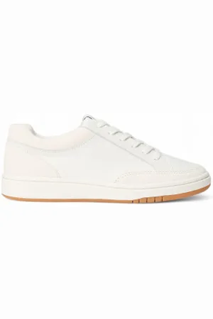 Ralph Lauren Para mulher. 802891469001 Ténis de couro Hailey branco (36), Plano, Cordão, Casual