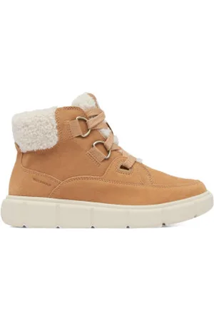 sorel Para mulher. 2077961252 Explorer III Leather Booties castanho (36), Couro, , Plano, Cordão, Casual