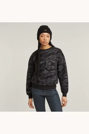 G-Star Para mulher. D25169-D865-G900 Sweatshirt Rendas AOP Loose (S), Casual, Algodão orgânico, Sustentável