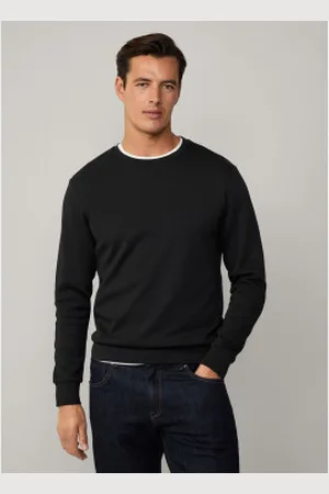Hackett Para homem. HM581165 Sweatshirt de corte clássico preta (XL), , Casual, Algodão, Manga comprida