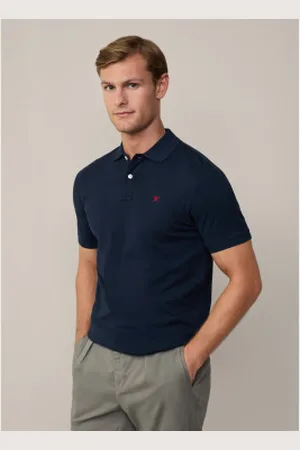 Hackett Para homem. HM562363 Pólo azul-marinho em piqué de corte justo (XL), Casual, Algodão, Manga curta