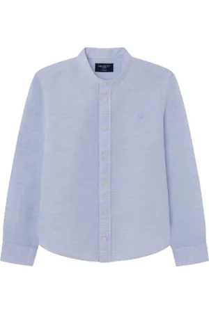 Hackett Para menino. HK301742 Camisa de corte justo (13años= 157cm), Casual, Algodão, Manga comprida, moda infantil