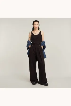 G-Star Para mulher. D25298-D522-6484 Correia Fluid Strap Overall (XS), Casual, Viscoso, Sem mangas / correias