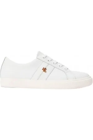 Ralph Lauren Para mulher. 802830937006 Sapatos revestidos Janson II brancos (36), Plano, Cordão, Casual