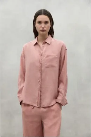 ECOALF Para mulher. MCWGASRDARIA0709S24-668 Camisa cor-de- Daria (S), Casual, Linho, Manga comprida