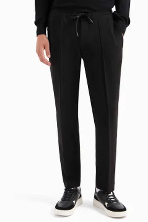 Armani Exchange Para homem. 8NZP42ZNUAZ1200 Calças chino de gabardine pretas (34), , Casual, Poliéster