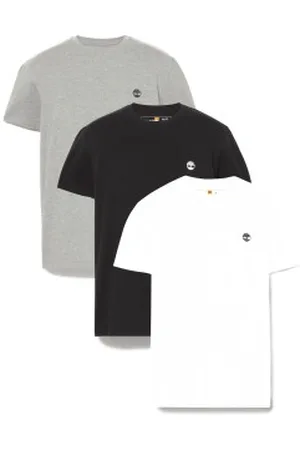Timberland Para homem. TB0A6GH19591 Conjunto de 3 t-shirts multicoloridas Dunstan River (S), Casual, Algodão