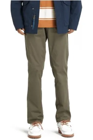 Timberland Para homem. TB0A2BYYA581 Calças de sarja stretch chino verdes (28/32), Casual, Algodão orgânico, Sustentável