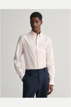 GANT Para homem. 3000202 Camisa Oxford Slim Fit cor-de- (M), Casual, Sapatos de Festa, Algodão, Clássico, Manga comprida, Sustentável