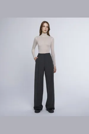 MARELLA Para mulher. 2423136311200 Calças Lodola cinzentas (42), Casual, , Poliéster