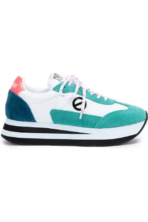 No Name Para mulher. INIMFX0 Sapatilhas Flex em pele multicoloridas (40), Couro, Plano, Cordão, Casual