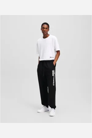 Karl Lagerfeld Para homem. A1M10001 Calças de desporto pretas (S), , Casual, Algodão orgânico