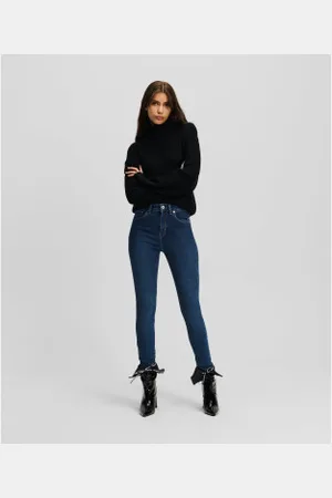 Karl Lagerfeld Para mulher. A1W10009 Calças de ganga azuis (25/30), , Casual, Algodão orgânico