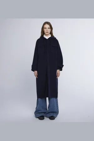 Max Mara Para mulher. 2425016022650 Casaco Levante azul-marinho (42), Casual, Lã